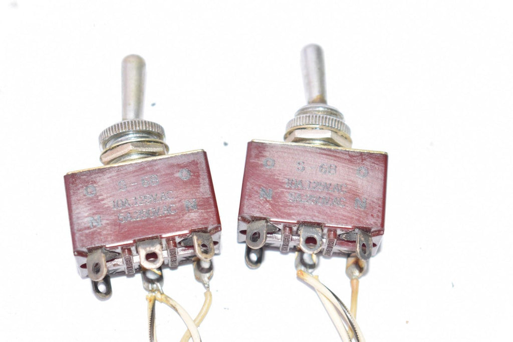 Lot of 2 Nihon S-6B 10A 125VAC Toggle Switches 2-Position, Mori Seiki