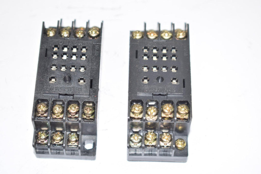 Lot of 2 Omron TYPE PYF14H 14-Pin Relay Base