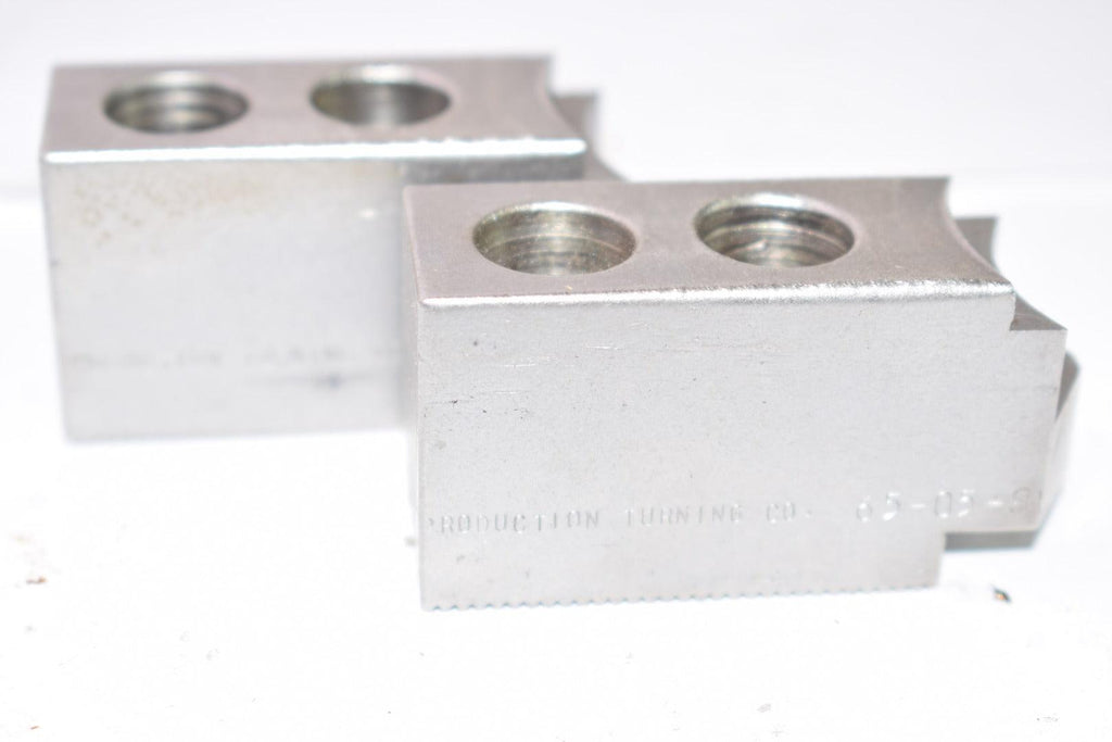 Lot of 2 Production Turning 65-05-S Serrated Soft Chuck Jaws 2-1/2'' OAL