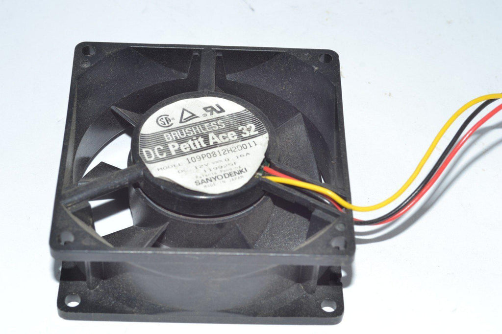 Lot of 2 Sanyo Denki 109P0812H2D011 FAN 80X32MM 12VDC RBLS LOCK