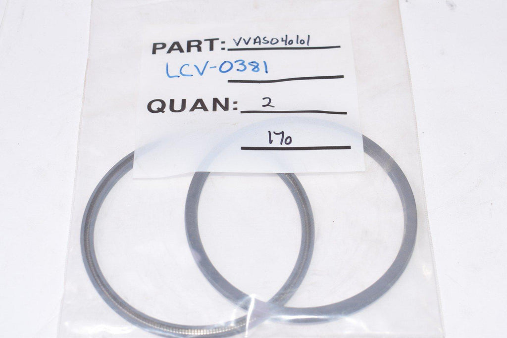 Lot of 2 VVASO40101, LCV-0381, Valve Gaskets, 3-7/8'' OD x 3-3/8'' ID