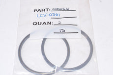 Lot of 2 VVASO40101, LCV-0381, Valve Gaskets, 3-7/8'' OD x 3-3/8'' ID
