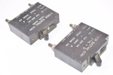 Lot of 2 Wood Electric 124-201-101 Circuit Breaker Switch 1 Amp 250VAC Curve 5