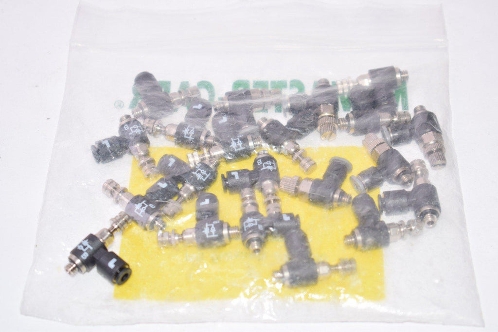 Lot of 21 NEW Parker Legris 1/8'' Elbow Adjustable Screw Flow Control Pneumatic Fittings Push to Connect