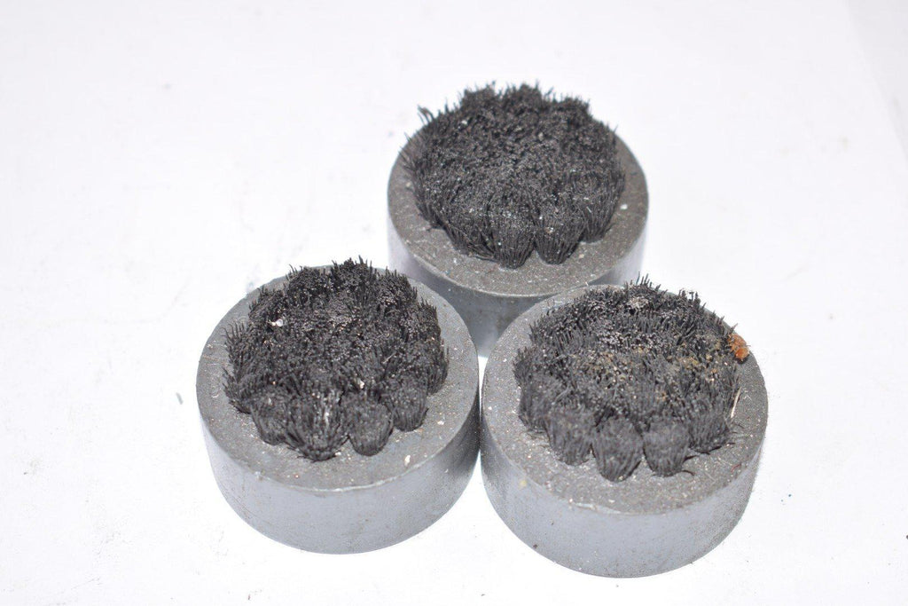 Lot of 3 Amada Strippit Wilson Punch Press Button Brush 1-7/8'' OD x 1-1/8'' Thick