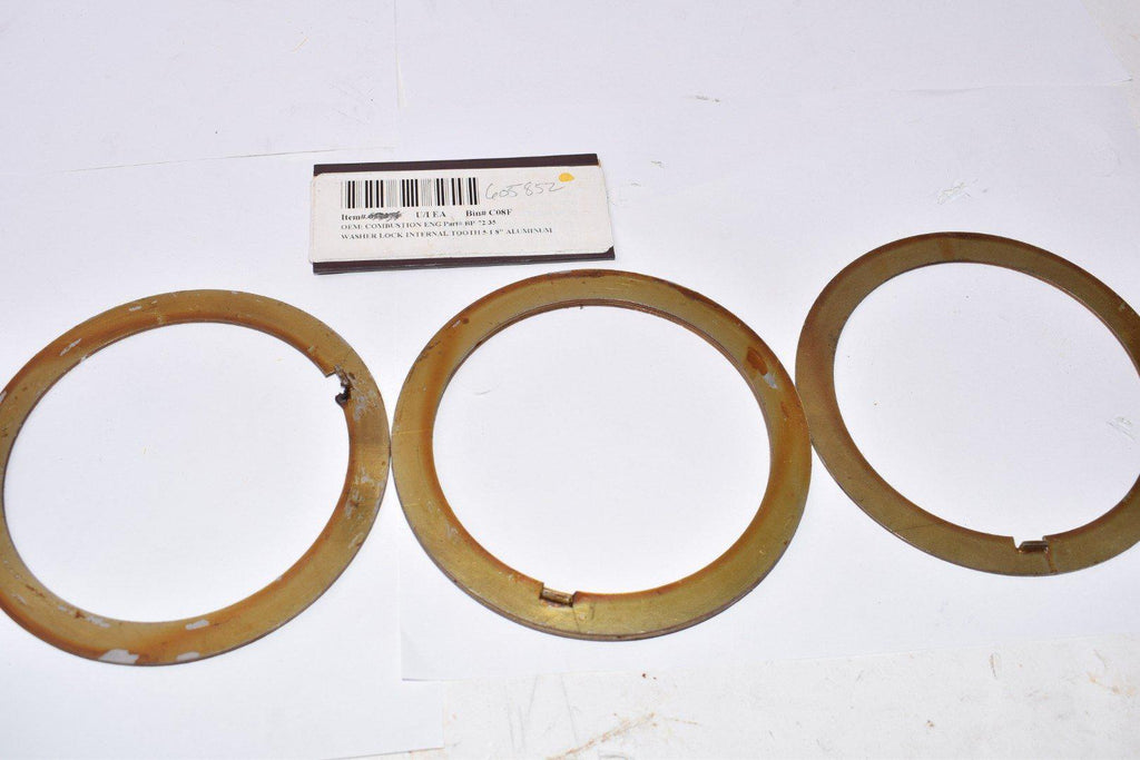 Lot of 3 NEW Combustion Engine, Part: BP-72/35, Washer Lock Internal Tooth 5-1/8'' Aluminum