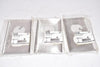 Lot of 3 NEW Hubbell Wiring 1-Gang Duplex Wall Plate 302/304 Stainless Steel SS8