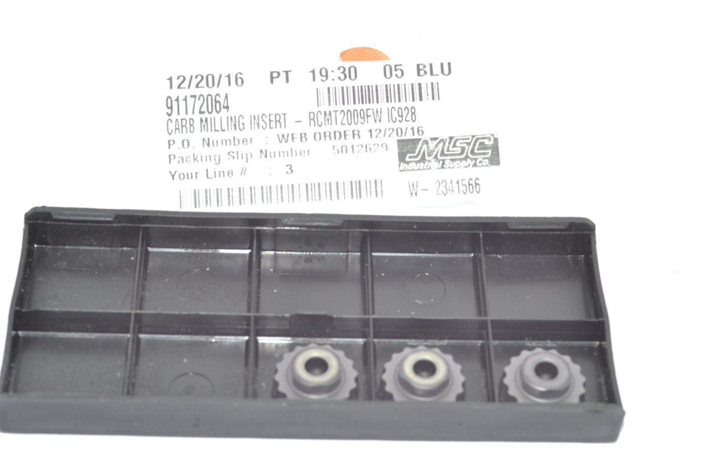 Lot of 3 NEW Iscar RCMT2009 FW Grade IC928 Carbide Milling Insert