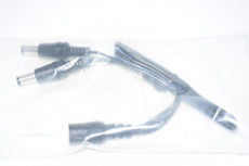 Lot of 3 NEW MCM 24-5355 Audio Video Cable Assembly, Power Splitter Y, 5. 5 x 2. 1mm Jack to Two 5. 5 x 2. 1mm Plugs, 1 Ft