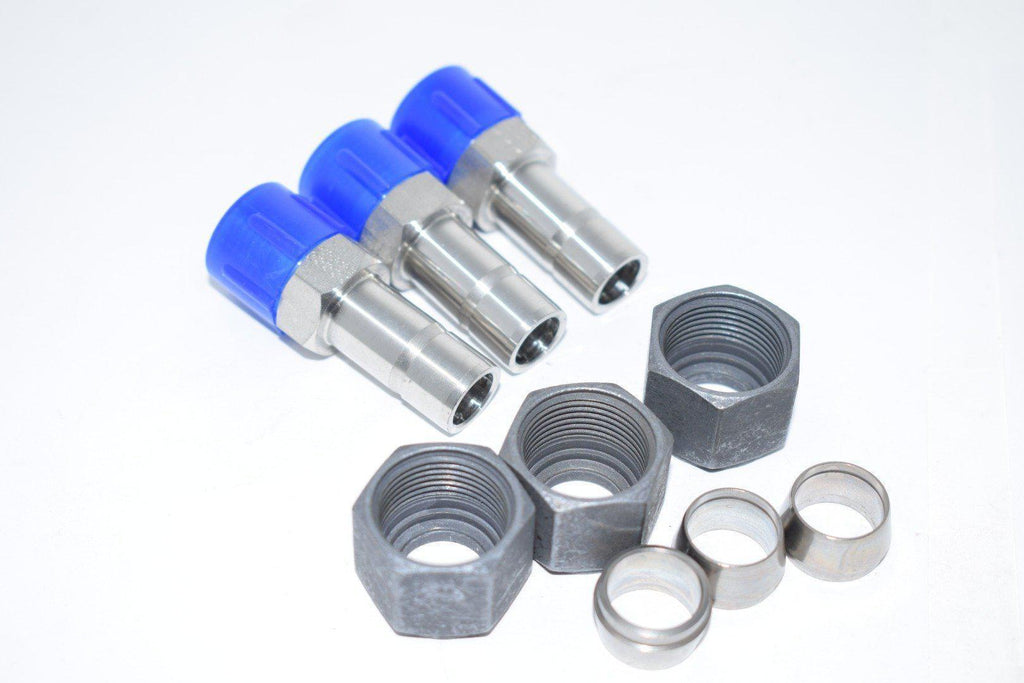 Lot of 3 NEW Parker PMI Pc-3/8'' Air Water Hose Fitting Stainless Steel