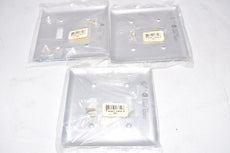 Lot of 3 NEW PASS & SEYMOUR SMOOTH ALUMINUM 2G 2 TOGGLE WALL PLATES SA2