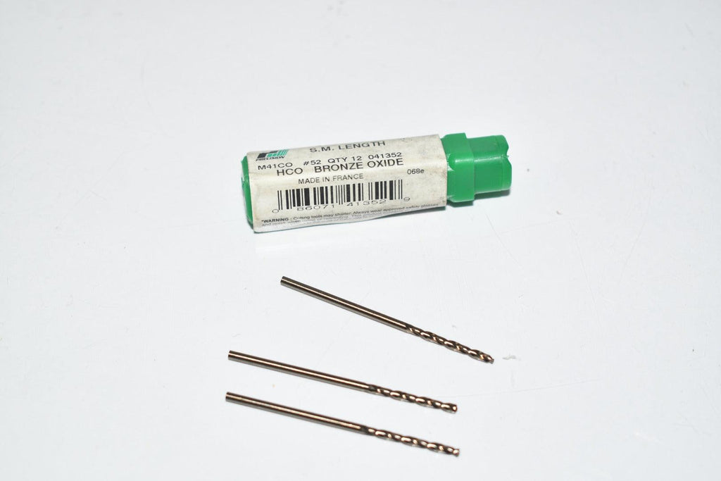 Lot of 3 NEW Precision Twist Drill M41CO #52 Bronze Oxide Drill Bits