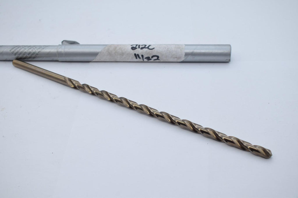 Lot of 3 NEW REPUBLIC DRILL 212C 11/32'' COBALT STRAIGHT SHK EXTRA LENGTH DRILL