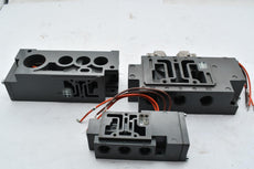 Lot of 3 Numatics Solenoid Valve Manifold Blocks