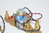 Lot of 3 Parker Skinner B2DX281 Solenoid Valves With Fittings 24VDC