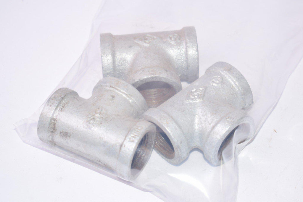 Lot of 3 Tee Pipe Fittings, 3/4''