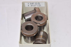 Lot of 4, 1-3/8'' OD x .8127'' ID, Press Fit Drill Headed Bushings, Machinist Tooling