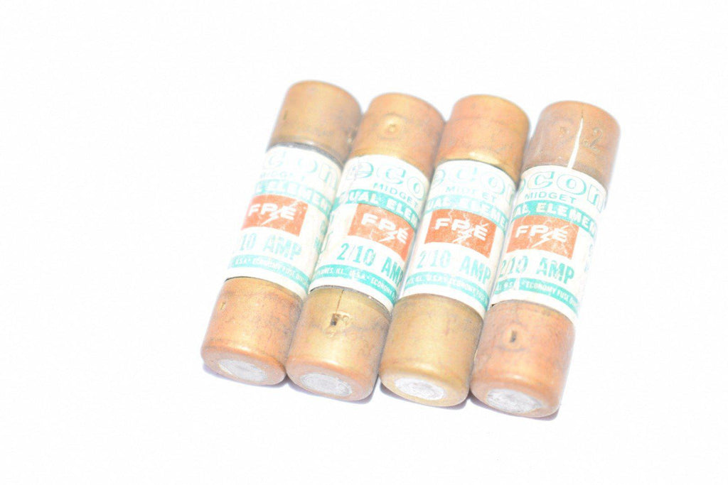 Lot of 4 Econ FRE 2/10 Amp 250V Fuses