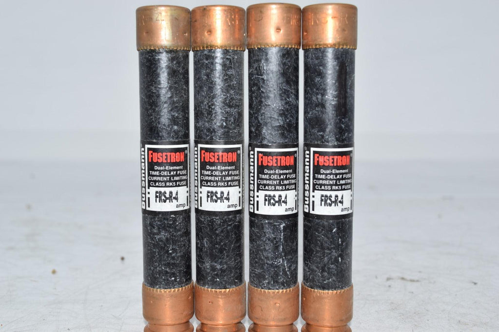 Lot of 4 Fusetron FRS-R-4 Dual-Element Time Delay Fuse