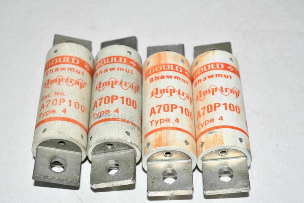 Lot of 4 Gould Ferraz Shawmut A70P100 Type 4 Fuse 100A 700 volts