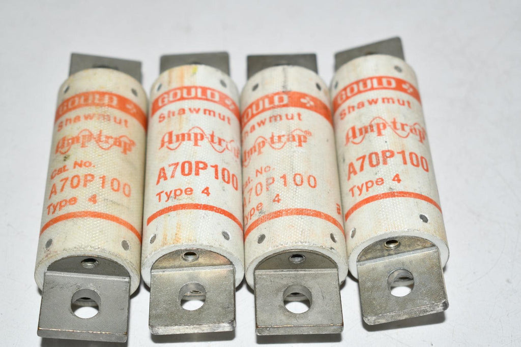 Lot of 4 Gould Ferraz Shawmut Amptrap A70P100 Type 4 Fuse 100A 700V