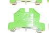 Lot of 4 Morsettitalia Euro E4 Green / Yellow Terminal Block 24-10 AWG