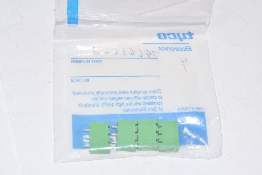 Lot of 4 NEW  TE Connectivity / AMP 796636-3, Pluggable Terminal Blocks 0508 HDR 03P VRT GRN C/E