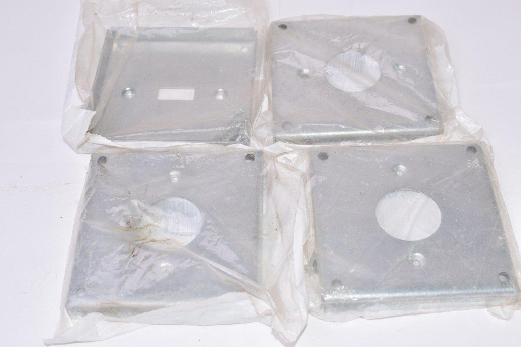 Lot of 4 NEW Thomas & Betts 454 Pre-Galvanized Steel Industrial Device Cover 4-Inch x 4-Inch x 1/2-Inch
