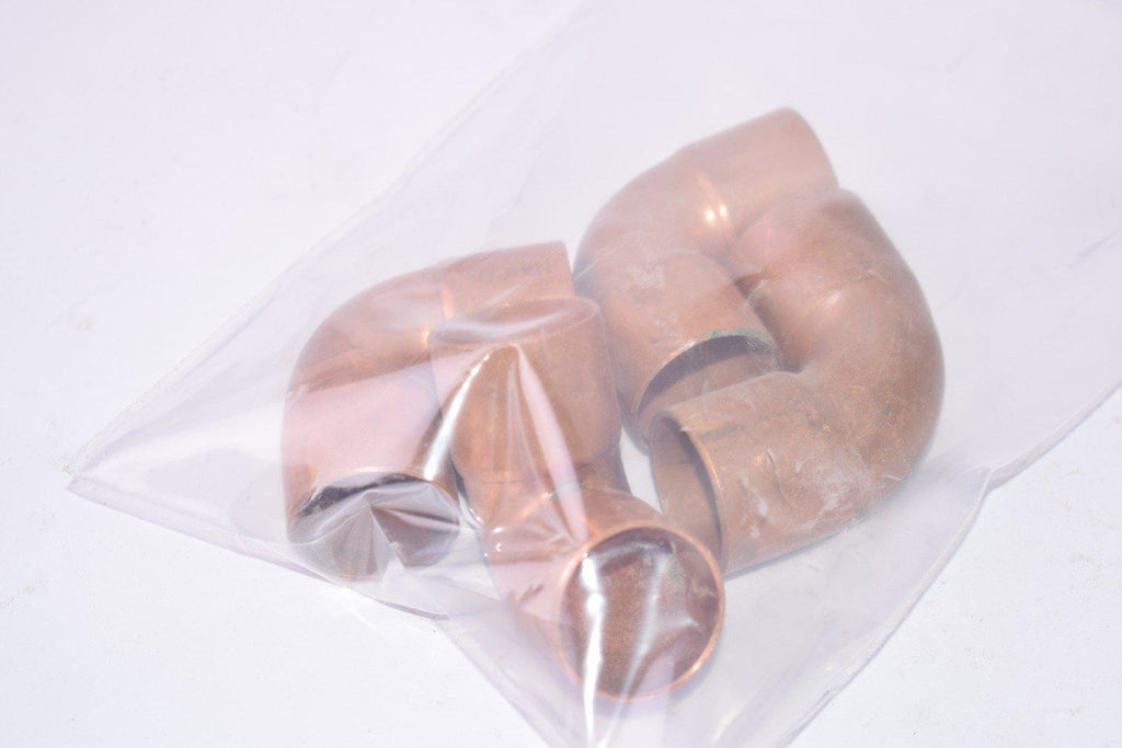 Lot of 4 NIBCO Copper Elbow Pipe Fittings, Plumber Fittings