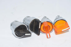 Lot of 4 Selector Switches Black & Orange Switch