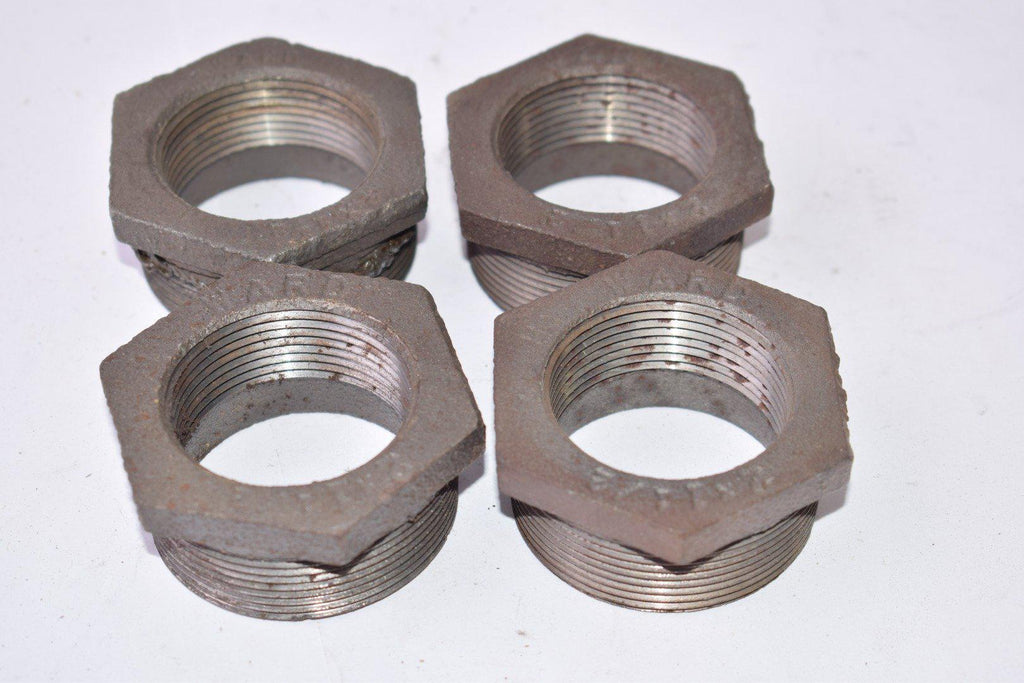 Lot of 4 Ward 2'' x 1-1/2'' Cast Iro Fittings Hex Bushings
