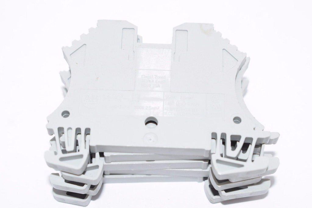 Lot of 5 Allen-Bradley 1492-J3 Terminal Block 10A 300V AC DC Specialty Gray 2.5mm