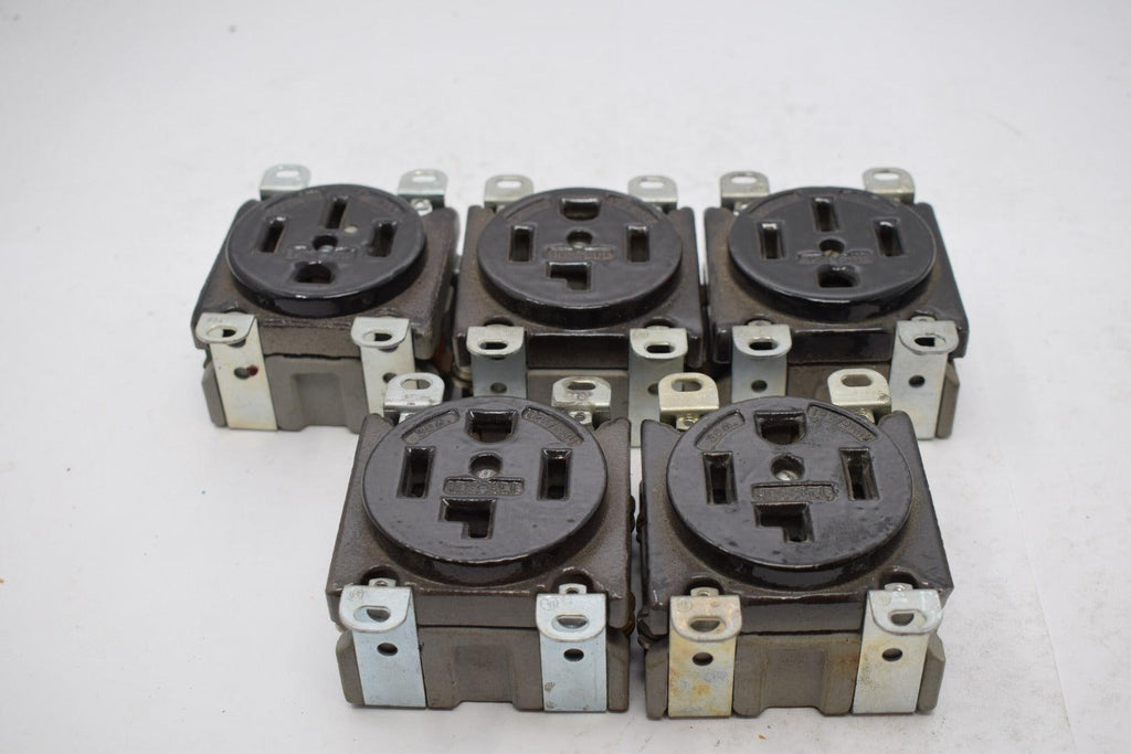 Lot of 5 Hubbell 30A 125/250V Plug Receptacles