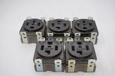 Lot of 5 Hubbell 30A 125/250V Plug Receptacles