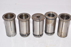 Lot of 5 LYNDEX NIKKEN Straight Collets, Mixed Lot Mixed Sizes Machinist Tooling