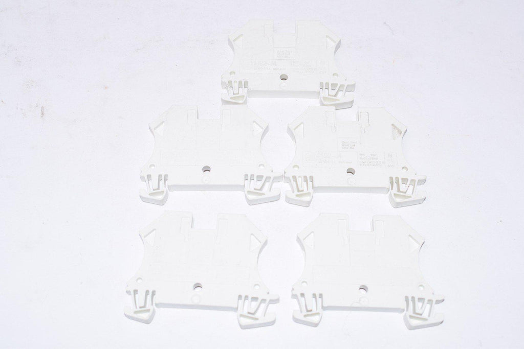 Lot of 5 NEW Allen Bradley 1492-J4 Standard Feed Through Terminal Blocks