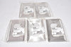Lot of 5 NEW Hubbell Wiring 1-Gang Duplex Wall Plate 302/304 Stainless Steel SS8