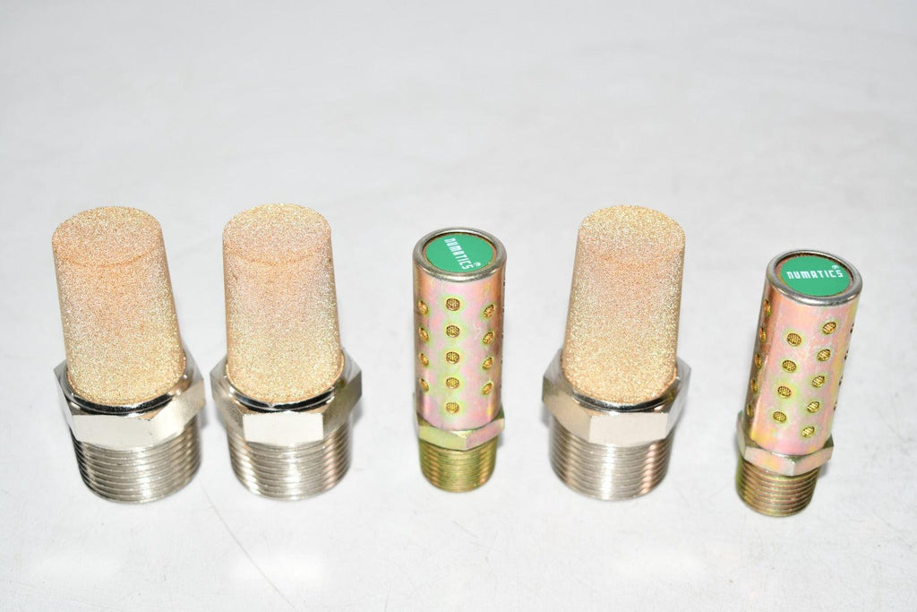 Lot of 5 NEW Numatics & Others Muffler Fittings