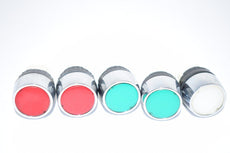 Lot of 5 NEW Pushbutton Switches Red Green White Housing
