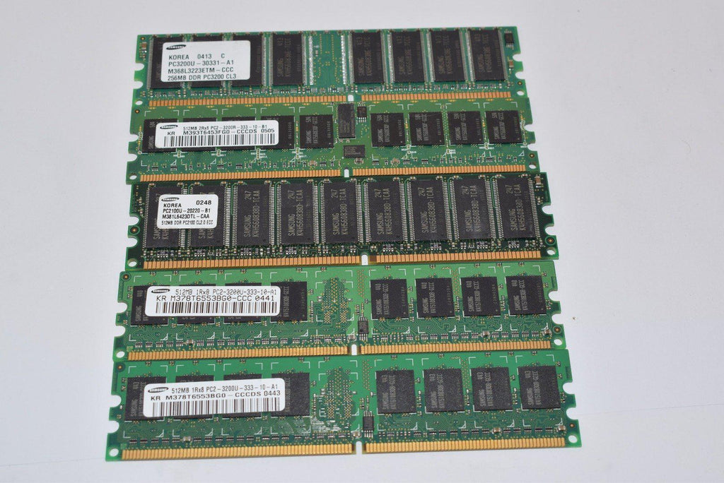 Lot of 5 Samsung Memory Boards, Mixed Lot