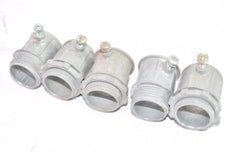 Lot of 5 Set Screw Coupling Electrical Conduit Fittings 3/4''