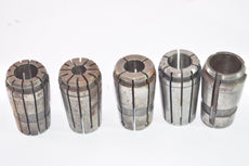 Lot of 5 Steel Machinist Collets TG100 Mixed Sizes 9/64'', CNC