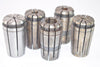 Lot of 5 TG100 Steel Machinist Collets 3/16'' Mixed Sizes