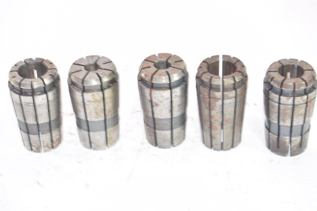 Lot of 5 TG100 Steel Machinist Collets 7/16'' Mixed Sizes, CNC, Machinist Tooling