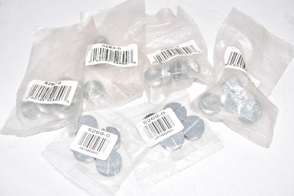 Lot of 6 Raco INC 5269-0 1/2'' Gray Weatherproof Outlet Box Closure Plug