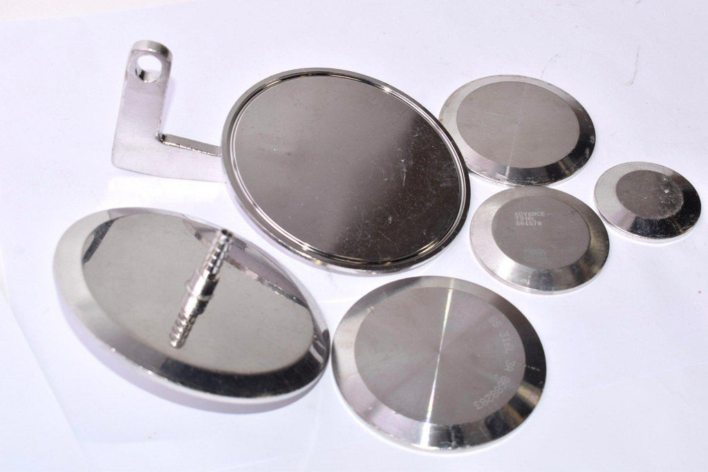 Lot of 6, Stainless Steel Flanges, SS316L, 3A, 49005, Advance T316L, S64576, 8688293