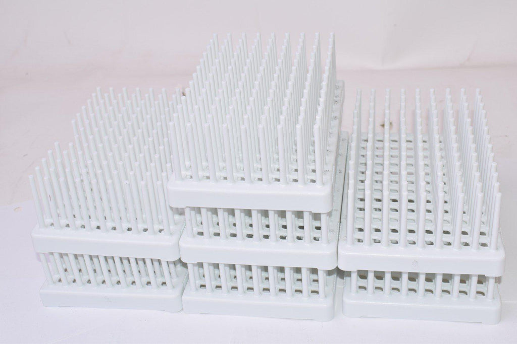 Lot of 7 NEW Clean-Room Test Tube Holders, Scientific Holders, 7-1/8'' x 5''