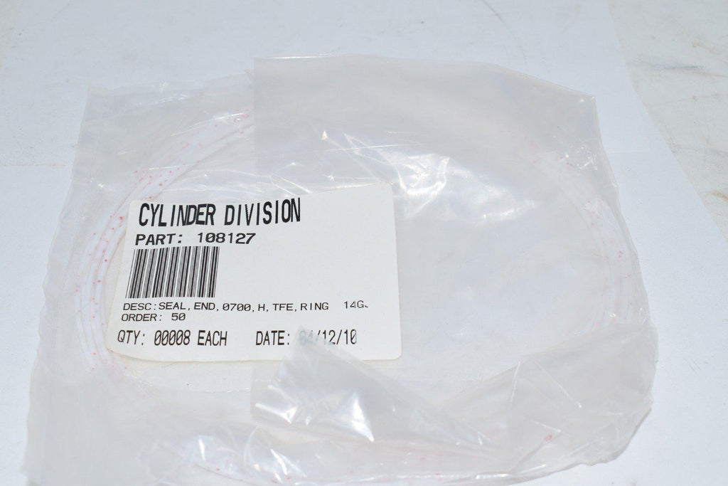 Lot of 7 NEW Cylinder Division 108127 Seal End 0700 H TFE Ring 14G
