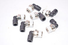 Lot of 7 NEW Legris Push to Connect Elbow Fittings, 1/4''
