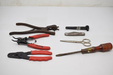 Lot of 7 Tools, Mixed lot vintage and newer. Screwdriver, Scissors, Cutter, Pliers & More